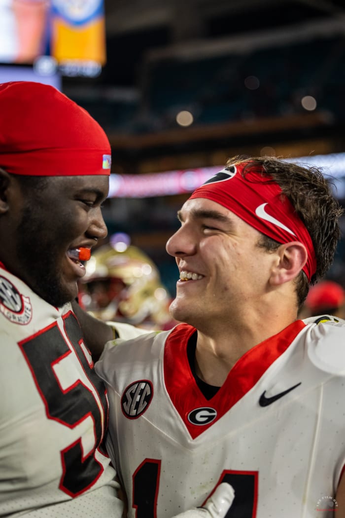 OG, Micah Morris and QB, Gunner Stockton